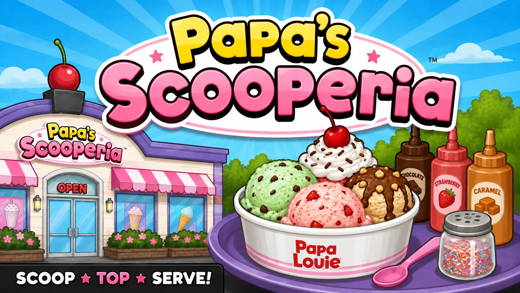 Papa's Scooperia gameplay